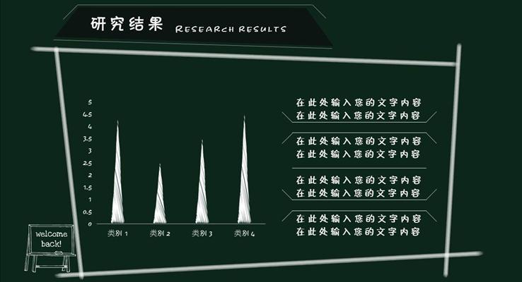 清新文藝范黑板手繪畢業(yè)答辯PPT模板